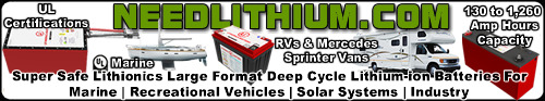 Need Lithium.com - superior lifespan, powerful, lightweight lithium-ion batteries from 12 Volts to 600 Volts +.